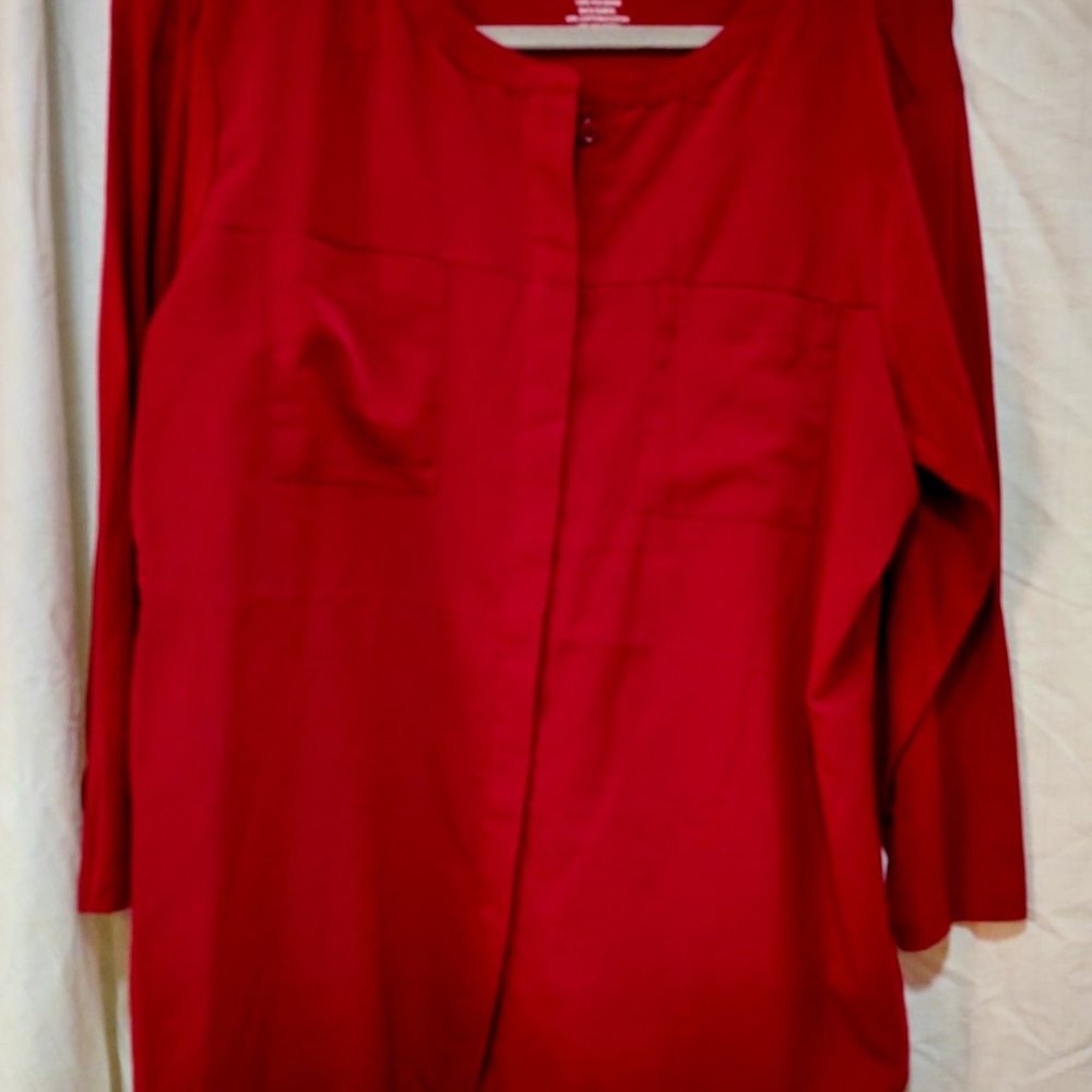 Burgundy blouse XL VanHeusen